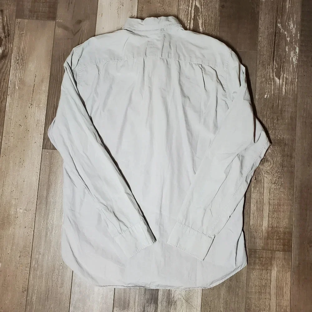 J. Crew Gray Men's Button Down Long Sleeve Classic Fit Size Large